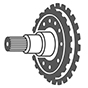 Abtriebswellen ZF 6HP26, ZF 6HP26A, ZF 6HP28