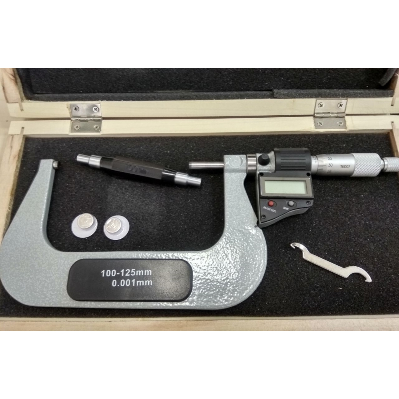 Digitales Mikrometer für Außenmessungen (Bereich 100–125 mm, Genauigkeit 0,001 mm)