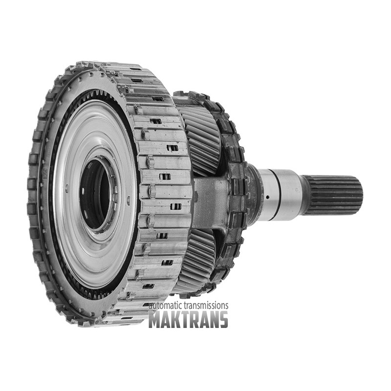 Hinteres Planetengetriebe Nr. 4 montiert mit Abtriebswelle ZF 8HP70 AWD, 4 Satelliten (Gesamthöhe 233 mm, 23 Keilwellen, Keilwellendurchmesser 30,85 mm, Keilwellenlänge 51 mm)