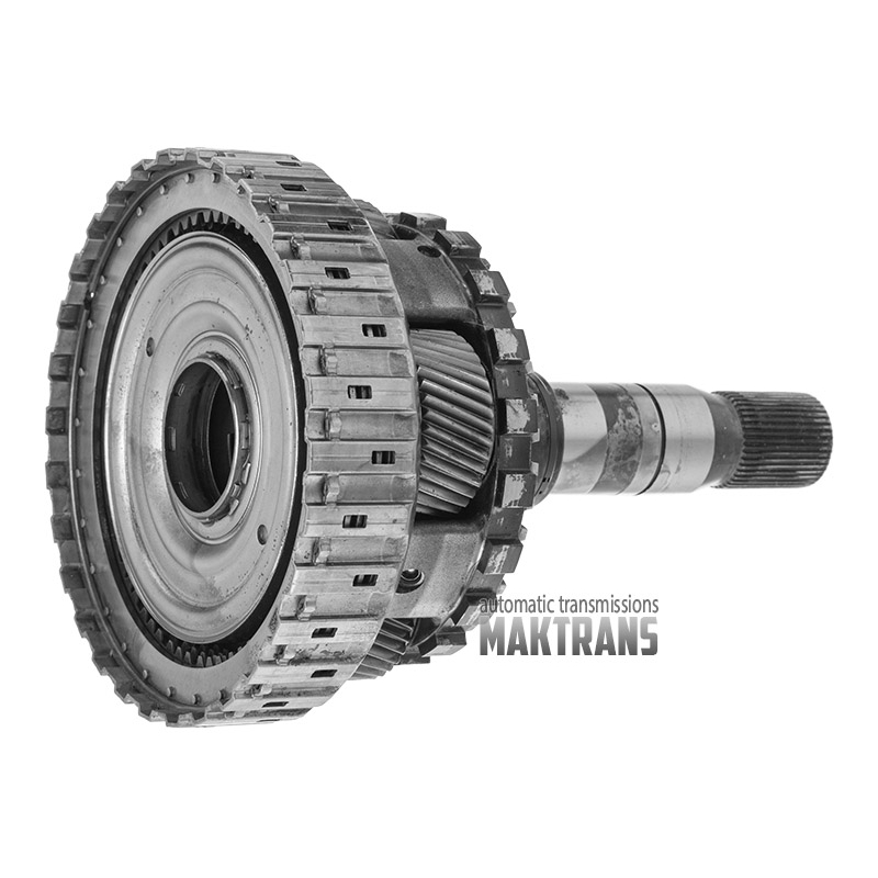 Hinteres Planetengetriebe Nr. 4 montiert mit Abtriebswelle ZF 8HP70 AWD, 4 Satelliten (Gesamthöhe 256 mm, 43 Keilwellen, Keilwellendurchmesser 34,75 mm)