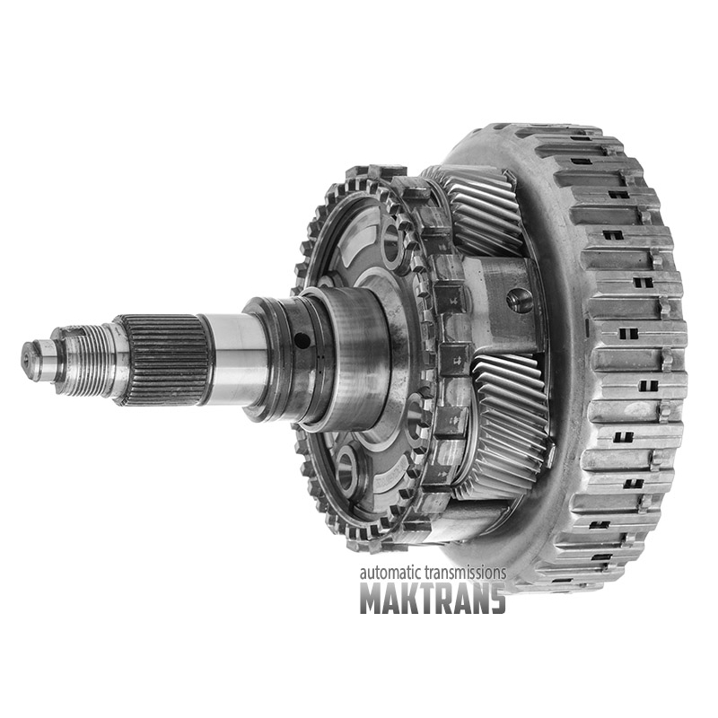 Hinteres Planetengetriebe Nr. 4 montiert mit Abtriebswelle ZF 8HP70 2WD (Gesamthöhe 224 mm, 4 Satelliten, 43 Keilwellen, Keilwellendurchmesser 34,70 mm)