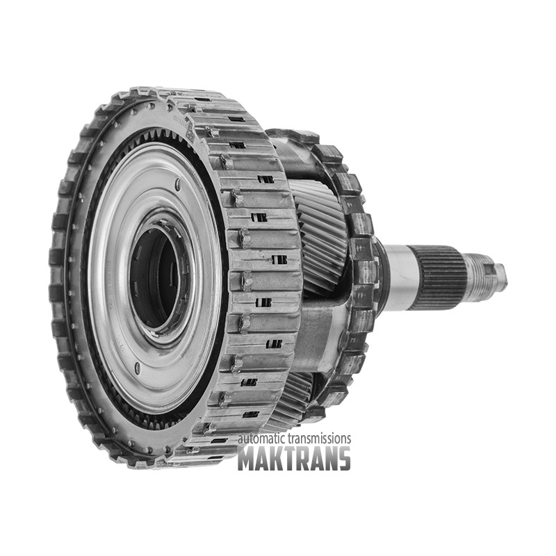 Hinteres Planetengetriebe Nr. 4 montiert mit Abtriebswelle ZF 8HP70 2WD (Gesamthöhe 224 mm, 4 Satelliten, 43 Keilwellen, Keilwellendurchmesser 34,70 mm)