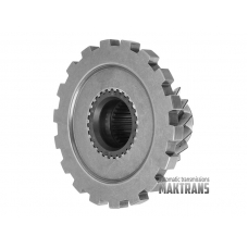 Antriebsraddifferential A5HF1 (Außendurchmesser 84,40 mm, 19 Zähne, 2 Markierungen), zusammengebaut mit Packungsgetriebe (Außendurchmesser 140 mm, 18 Zähne)