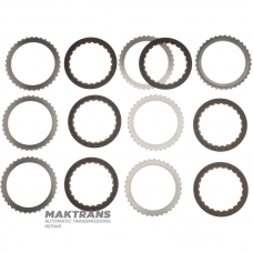 Stahl- und Reibscheibensatz 4-5-6 Kupplung 6T70E, 6T75E, 6F50, 6F55 - 6 Reibscheiben (Gesamtdicke des Satzes 24,25 mm / 26,85 mm)
