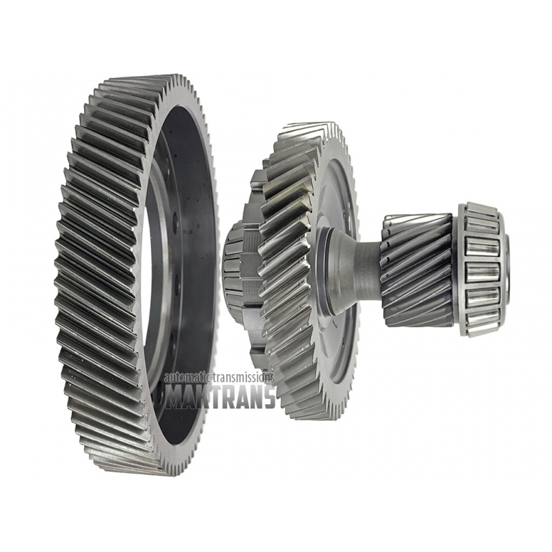 Hauptpaar [75/22] MAZDA FWFAEL GW6AEL [Differentialgetriebe 75T, AD Ø 179,50 mm, TH 30,50 mm, 12 Industriebolzen Welle TH 140 mm, (Antriebsrad 22T, AD Ø 57,40 mm, Abtriebsrad 50T, AD Ø 151 mm)]