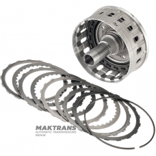 Ölpumpennabe, Trommelbremse B1 Mercedes-Benz 722.9 - R2202724224, Gesamthöhe 250 mm, komplett mit 3x3 Reibscheiben der Bremse B1