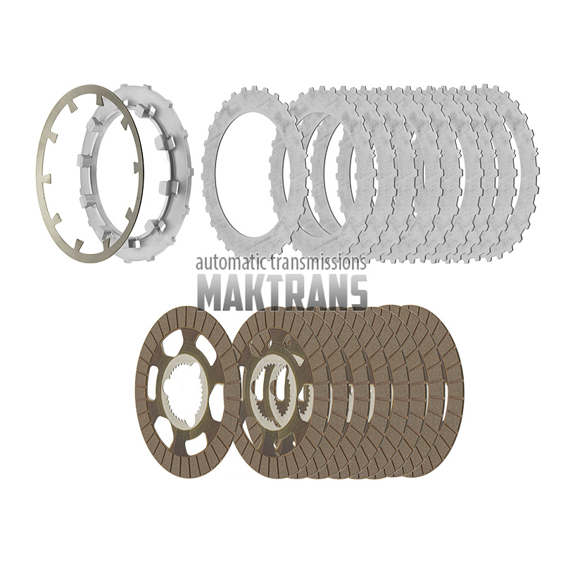 Verteilergetriebe-Kupplungsstahl- und Reibscheibensatz ATC13-1 SP03568 [Gesamtdicke des Satzes 31,85 mm, 9 Reibscheiben, 10 Stahlscheiben, 1 Stützplatte und Rückholfeder]