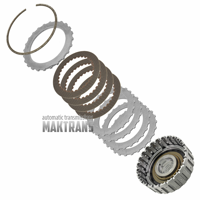 Trommelbaugruppe mit Scheiben Hi/Low Reverse Brake RE5R05A JR507E JR509E 3151590X00 [4 Reibscheiben, Gesamtdicke des Satzes 20,40 mm]