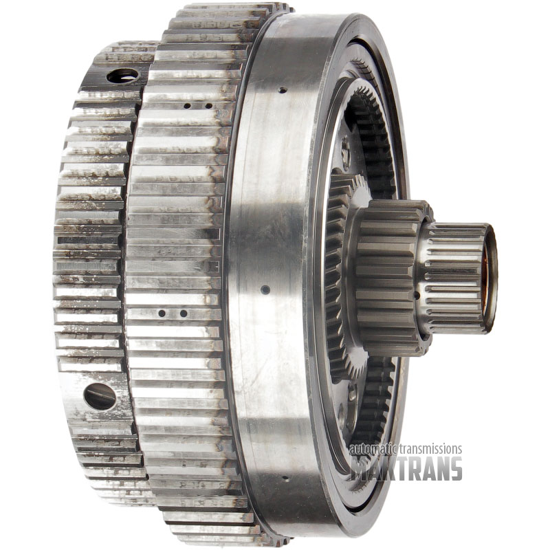 Planetengetriebe hinten (ohne Überholkupplung) AW TF-60SN 09G / 4 Ritzel, Sonnenräder 38 Zähne (Außen-Ø 54,85 mm), 30 Zähne (Außen-Ø 47,40 mm)