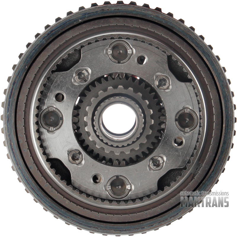 Planetengetriebe hinten (ohne Überholkupplung) AW TF-60SN 09G / 4 Ritzel, Sonnenräder 38 Zähne (Außen-Ø 54,85 mm), 30 Zähne (Außen-Ø 47,40 mm)