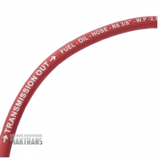 Niederdruck-Hydraulikschlauch 10 mm / 1 Meter (Schlauchmarkierung Transmission OUT / Rot)