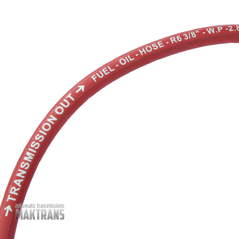 Niederdruck-Hydraulikschlauch 10 mm / 1 Meter (Schlauchmarkierung Transmission OUT / Rot)