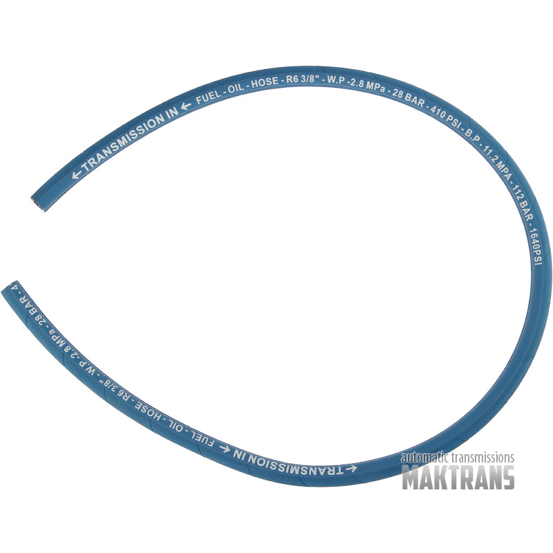 Niederdruck-Hydraulikschlauch 10 mm / 1 Meter (Schlauchmarkierung Transmission IN / Blau)