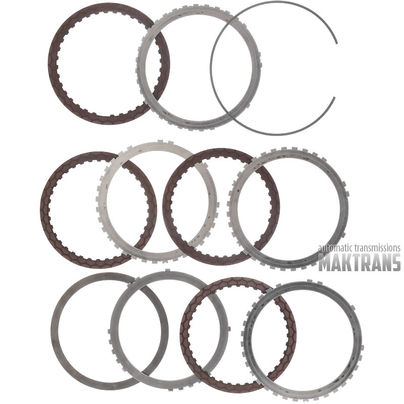 Stahl- und Reibscheibensatz 1-2-7-8-R Clucth GM 8L90 / [4 Reibscheiben (Reibscheibenstärke 1,40 mm), Gesamtsatzstärke 20,15 mm]