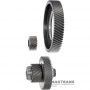 JATCO CVT JF016E Achsantriebsradsatz / Ind. Welle 23 Zähne (Außen-Ø 71,60 mm) / 54 Zähne (Außen-Ø 127,95 mm), Differentialgetriebe. 68 Zähne (Außen-Ø 195 mm), angetriebenes Scheibenrad 25 Zähne (Außen-Ø 61,70 mm)