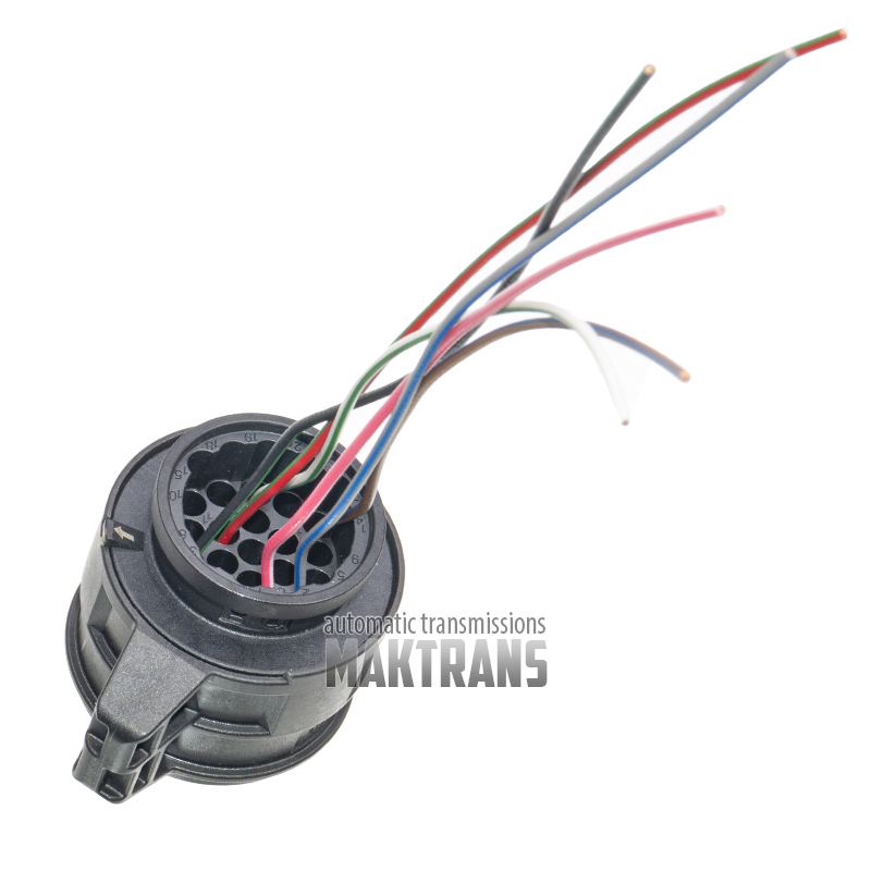 Stecker mit Drähten der GETRAG DCT450-Elektronikeinheit – aktive Pins: 2,5,6,11,17,19