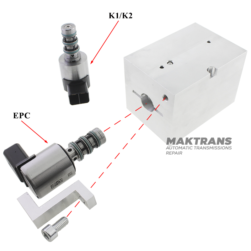 Adapter zum Prüfen von Magnetspulen Elektronische Druckregelung (K1 K2 EPC) / 0CK 0CL 0СJ DL382