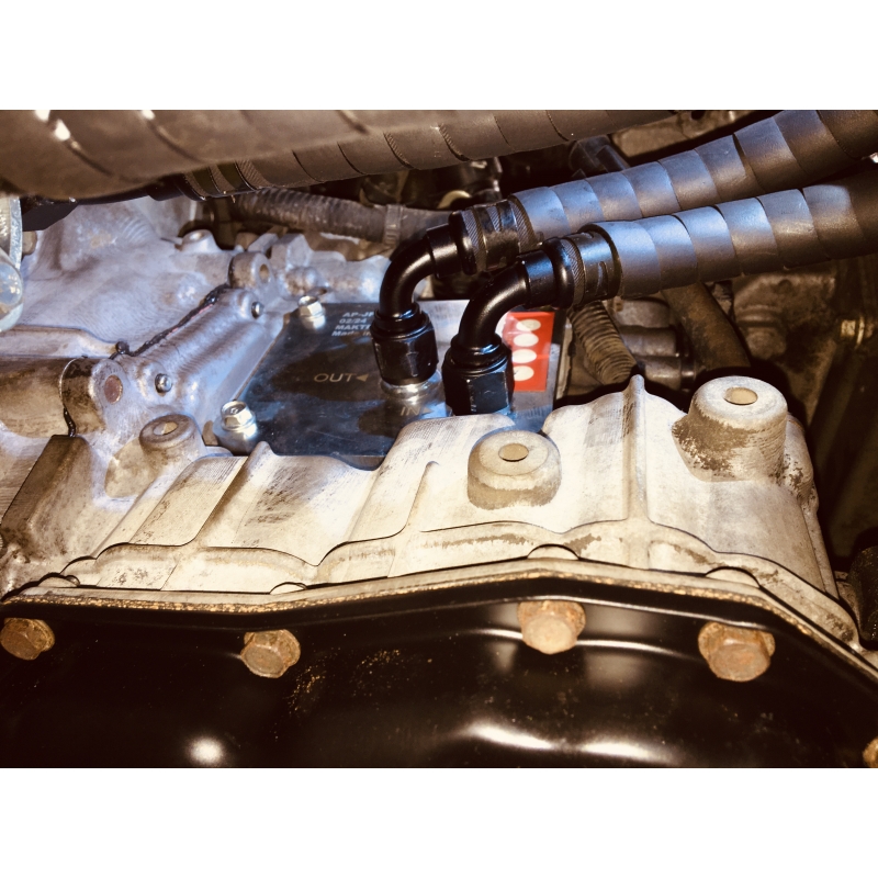 Zusätzliches Filter- und Kühlset JF015E CVT7 RE0F11A| Typ.3 SPX mit einem Feinfilter bis 10 Mikrometer und einem Bandkühler.