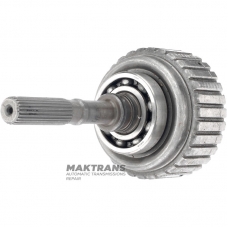 Trommelübertragungskupplung (leer, ohne Scheiben) mit Welle SUBARU 4EAT 33123AA190 - Höhe 236 mm, 24 Keilnuten (Außen-Ø 24,60 mm)