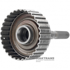 Trommelübertragungskupplung (leer, ohne Scheiben) mit Welle SUBARU 4EAT 33123AA190 - Höhe 236 mm, 24 Keilnuten (Außen-Ø 24,60 mm)