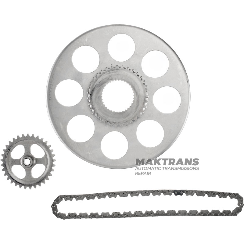 MAZDA CX-90 / CX-60 2.5L-3.3L HYBRID Ölpumpenradsatz - Antriebsrad 35 Zähne (34 Keilverzahnungen), Abtriebsrad 33 Zähne (14 Keilverzahnungen), Kette 36 Glieder.