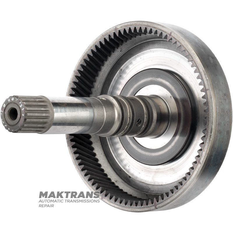 Eingangswelle (20 / 20 Splines) / vorderes Planetenhohlrad (81 Zähne, Außen-Ø 120,70 mm) – Aisin-Warner TF-60SN / VAG 09G 09K 09M