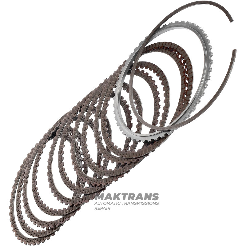 Satz Stahl- und Reibscheiben Overdrive Clutch Hyundai / KIA A8LF1 454254G100 – (10 Reibscheiben, Gesamtdicke des Satzes 22,60 mm)