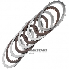 Stahl- und Reibscheibensatz B2 Low Coast Brake RE5R05A 3166290X02 – 4 Reibscheiben (30 Zähne pro Scheibe), 15 Zähne auf Stahlscheibe, Gesamtdicke des Satzes 16,45 mm