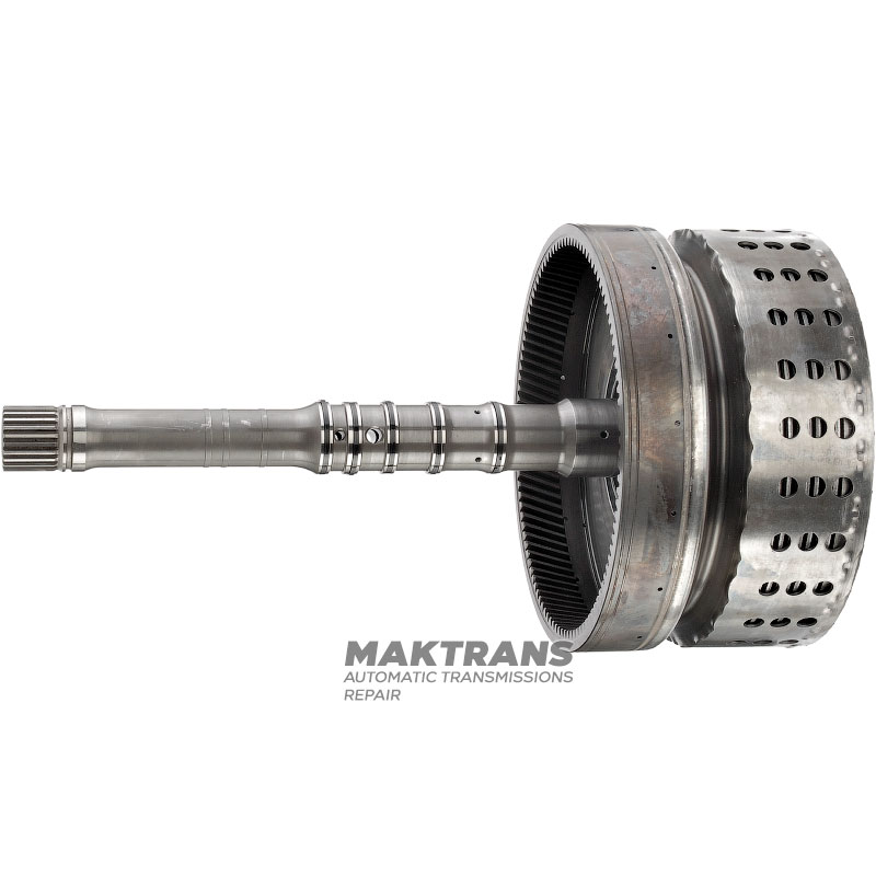 Eingangswelle/Trommel K1 Kupplung (7 Reibscheiben) NISSAN RE7R01 315401XJ0C – (Gesamtlänge 324 mm, Wellenlänge 255 mm, 24 Keilverzahnungen (Außen-Ø 25,70 mm), 105 Zähne am Zahnkranz)