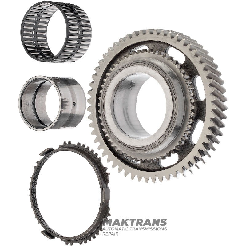 Schrägverzahnung RÜCKWÄRTS (mit Sicherungsring) VAG DSG 0CK 0CL 0CJ (DL382) VWK215J - 55 Zähne (Außen-Ø 123,50 mm, Innen-Ø 52,05 mm), Lager (INA / JN8 F-575504.KI 0CK311937A)