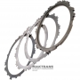 Satz Stahlräder Low / Reverse Clutch FORD 6F15, 6F35 / GM 6T40, 6T45 – 2 Stahlscheiben, 1 Stütze, 1 Feder, (Gesamtdicke des Satzes 12,20 mm)