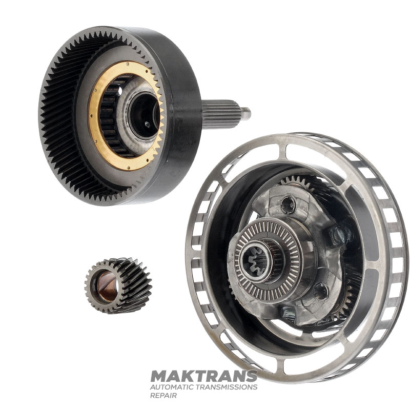 Planetengetriebe Zwischenrad FORD 5R55N, 5R55W, 5R55S — 3 Satelliten (25 Zähne), Sonnenrad 24 Zähne (Außen-Ø 37,15 mm), Hohlrad 72 Zähne (Außen-Ø 115,40 mm)