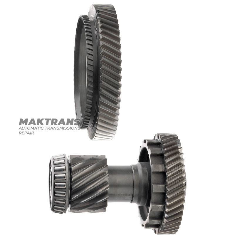 Schrägverzahnungssatz für Differentialantrieb TOYOTA UA80E, UA80F — Antriebsrad 56 Zähne (Außen-Ø 153,80 mm), Zwischenwelle 16 Zähne (Außen-Ø 64,60 mm) / 44 Zähne (Außen-Ø 123,90 mm)