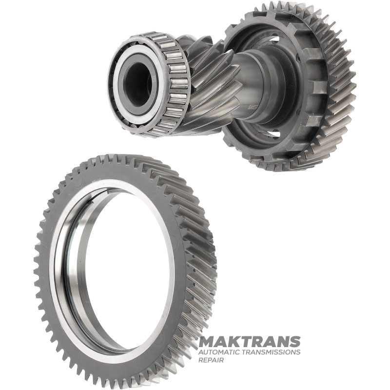 Schrägverzahnungssatz für Differentialantrieb TOYOTA UA80E, UA80F — Antriebsrad 56 Zähne (Außen-Ø 153,80 mm), Zwischenwelle 16 Zähne (Außen-Ø 64,60 mm) / 44 Zähne (Außen-Ø 123,90 mm)