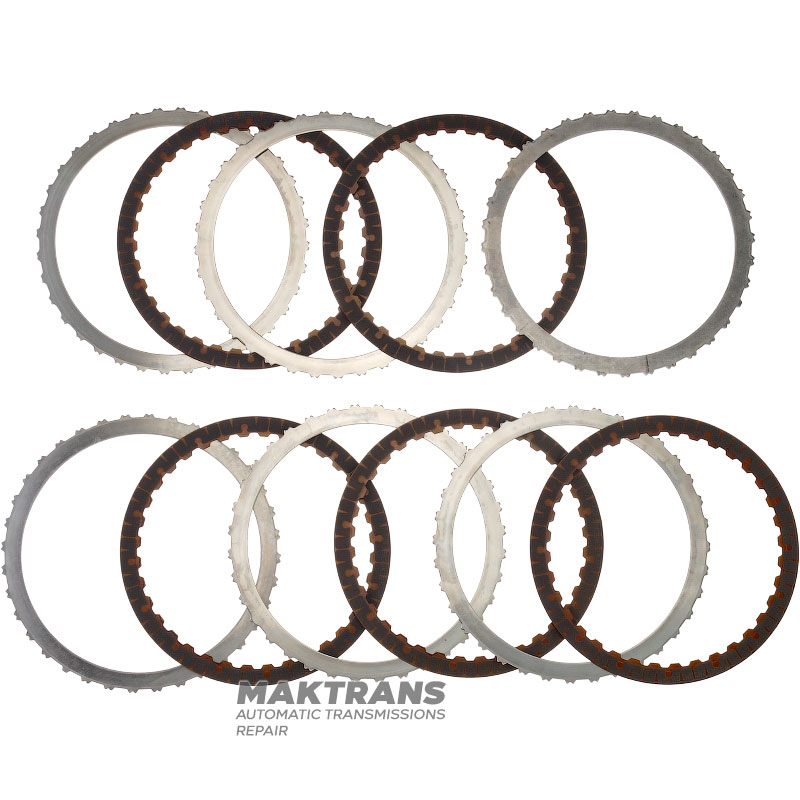 Satz Stahl- und Reibscheiben C3 (Overdrive) Kupplung VAG 0C8, Aisin Warner TR-80SD, TL-80NF - 5 Reibscheiben (Gesamtdicke des Satzes 22,45 mm)