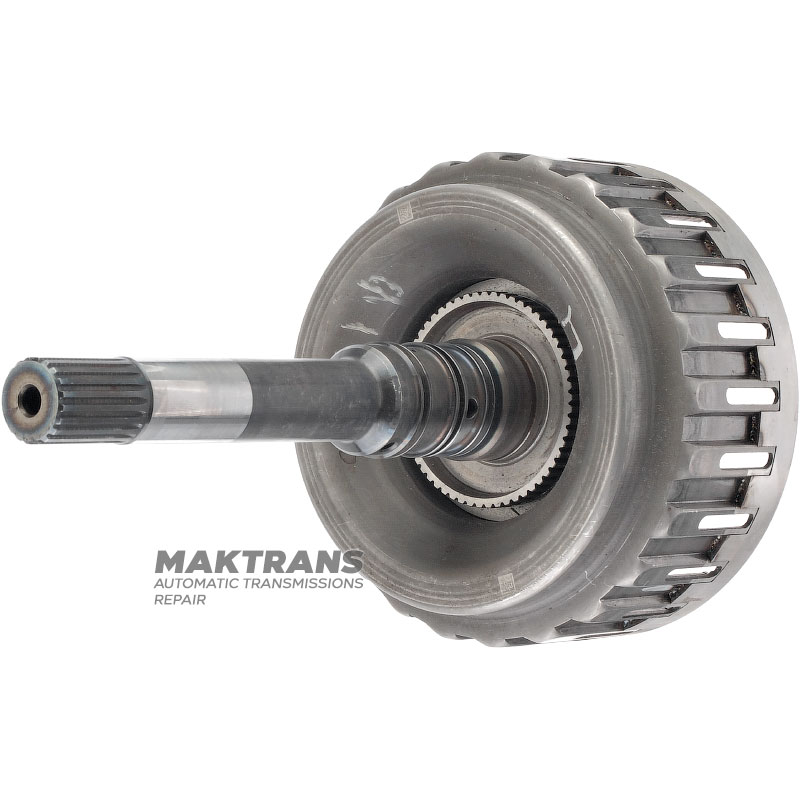 Überholte FORWARD Kupplungstrommel (leer, ohne Kolben und Scheiben) TOYOTA AC60E, AC60F - 20 Keilwellen (Außen-Ø 21,30 mm), Gesamthöhe 233 mm, Schaftlänge 185 mm