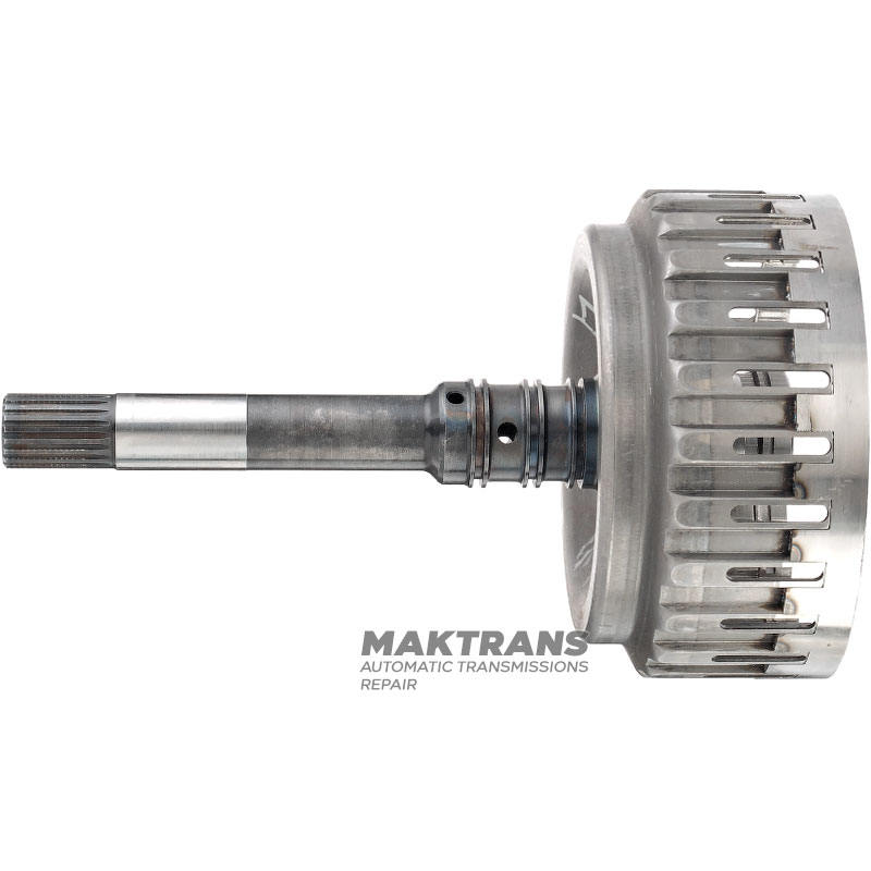 Überholte FORWARD Kupplungstrommel (leer, ohne Kolben und Scheiben) TOYOTA AC60E, AC60F - 20 Keilwellen (Außen-Ø 21,30 mm), Gesamthöhe 233 mm, Schaftlänge 185 mm