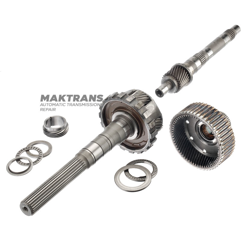 Abtriebswelle, hinteres Planetengetriebe (4 Satelliten, 19 Zähne) TOYOTA / LEXUS A750E, A760E — Abtriebswellenlänge 272 mm (Länge des verzahnten Teils 140 mm), 23 Keile (Außen-Ø 30,40 mm)