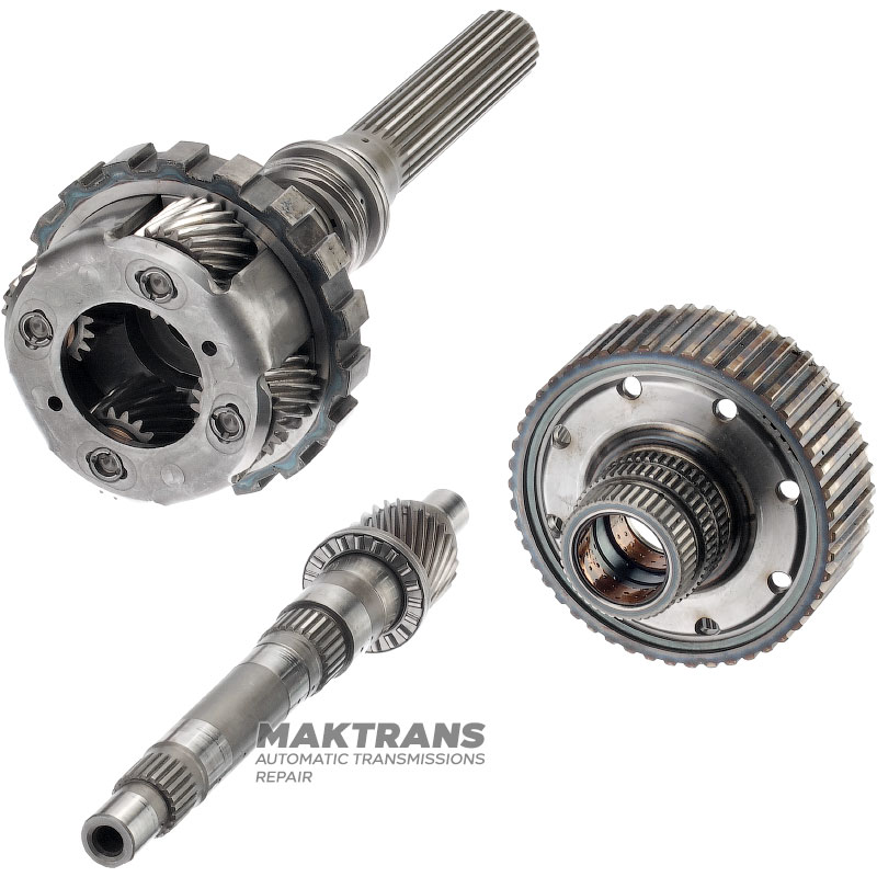 Abtriebswelle, hinteres Planetengetriebe (4 Satelliten, 19 Zähne) TOYOTA / LEXUS A750E, A760E — Abtriebswellenlänge 272 mm (Länge des verzahnten Teils 140 mm), 23 Keile (Außen-Ø 30,40 mm)