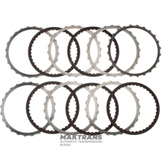 Sada oceľových a trecích kotúčov C3 Spojka (spiatočka) TOYOTA AB60E, AB60F, 3567760040, 3564860020 - 5 trecích kotúčov (celková hrúbka súpravy 24,55 mm)