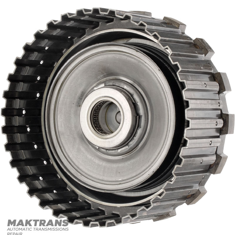 K27 Kupplungstrommel und Abtriebswelle (2WD) Mercedes-Benz 725.0 - (Gesamthöhe 198 mm, 30 Keilwellen (Außen-Ø 31,65 mm), 3 Reibscheiben)
