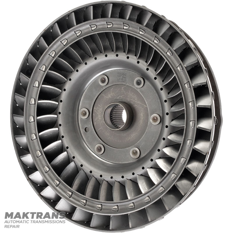 Turbinenrad, Federdämpfer des Hydraulikwandlers ZF 8HP55A AUDI 4.0 TFSI, 1087322223 (N140), 0BK323571G — (Schaufelkennzeichnung 000276, Außen-Ø 254,35 mm)