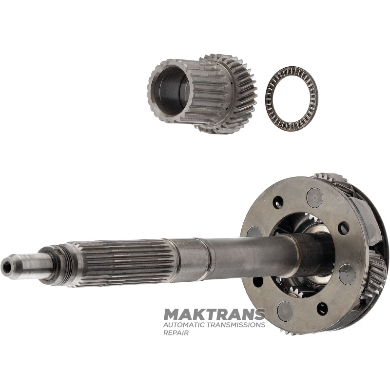 Hinteres Planetengetriebe, Abtriebswelle Mercedes-Benz 722.3 A1262720007, A1262701743 — Gesamtlänge 346 mm (27 Zähne, Außen-Ø 29,30 mm), 4 Satelliten (21 Zähne, Außen-Ø 37,60 mm)