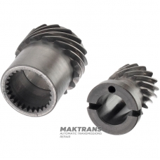 Zahnradsatz für Fliehkraftdruckregler Mercedes-Benz 722.3, 722.4, A140274 0015, A1402740115 — 16 Zähne (Außen-Ø 31,10 mm), 15 Zähne (Außen-Ø 44,65 mm)