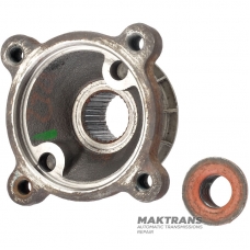 Verteilergetriebeflansch FORD / MAZDA AT43-7251-DE, 7E53-7251-BV 47 — 4 Befestigungslöcher (Innen-Ø 8,50 mm, Bolzenabstand 73,80 mm), 28 Keilwellenverzahnung