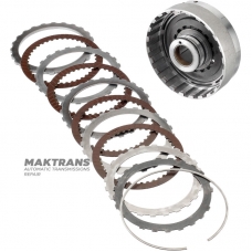 Trommel-OVERDRIVE-Kupplung ZF 4HP22, 4HP24 — 1043430098 (4 Reibscheiben, Gesamtdicke des Satzes 17,50 mm)