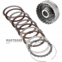 Trommel-OVERDRIVE-Kupplung ZF 4HP22, 4HP24 — 1043430098 (4 Reibscheiben, Gesamtdicke des Satzes 17,50 mm)