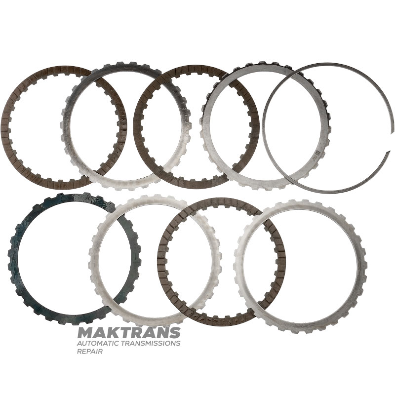Trommelkupplung A / vorderes Planetengetriebe (4 Ritzel) FORD 6R60 6R75 6R80 – 3 Reibscheiben (Gesamtdicke des Kits 16,90 mm)