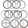 Satz Stahl- und Reibscheiben LOW / REVERSE Bremse FORD 6R60, 6R80 - 6 Reibscheiben (Gesamtdicke 25,60 mm)
