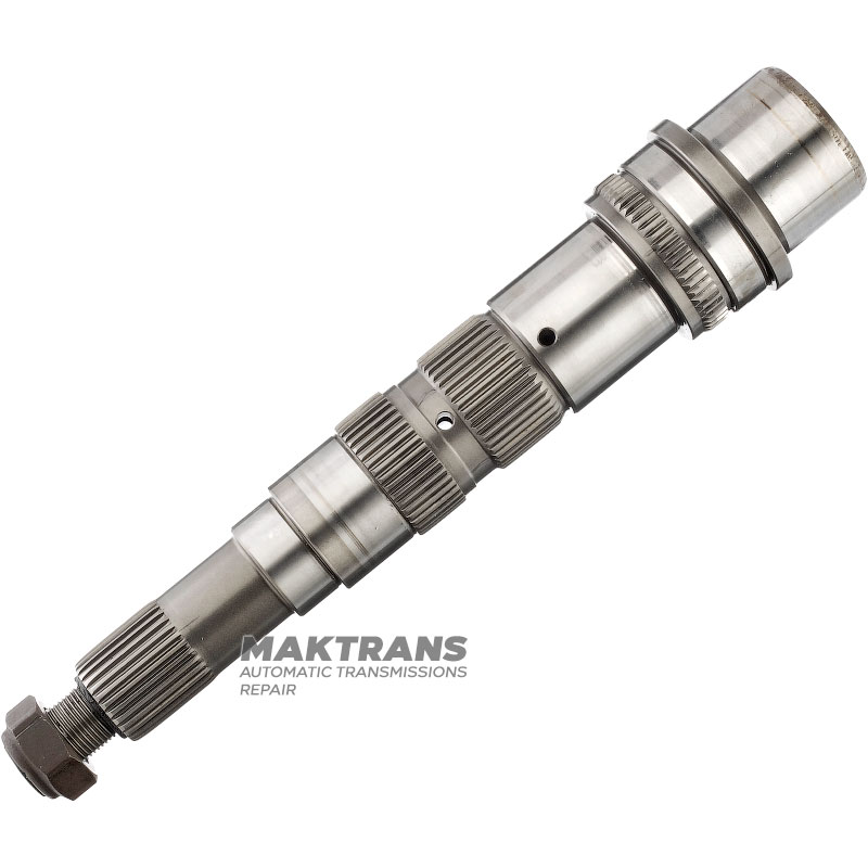 Eingangs-/Ausgangswelle (Keilwellenverzahnung abgenutzt, Welle muss restauriert werden) Verteilergetriebe BorgWarner BW4477 - 19256369 (Cadillac CTS (2008-2010), mit 6L50-Getriebe)